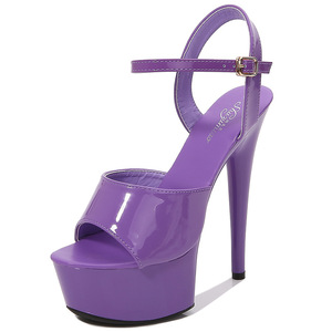 <span class=keywords><strong>Sandali</strong></span> con Tacco Alto di Alta Qualità, Stiletto Sexy Nero Impermeabile con Plateau, Tacco 15cm, <span class=keywords><strong>Sandali</strong></span> Estivi da Donna, Produzione Diretta - Product Image 4