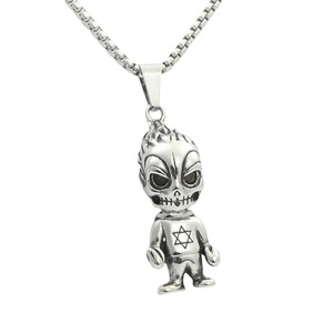 Yunnique – collier avec pendentif tête de mort en acier inoxydable pour hommes, Style Punk rétro, design géométrique, bijoux à la mode - Product Image 5