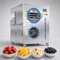 Machine de lyophilisation industrielle Huchuan pour la transformation alimentaire, grande capacité, acier inoxydable SUS304, commande PLC, chauffage au gaz