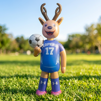 Mascotte gonflable en PVC en forme de cerf pour le football, personnage de dessin animé gonflable pour événements sportifs, poupée mascotte pour la publicité et la décoration