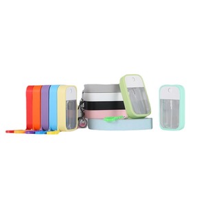 Flacon de 50 ml vide pour désinfectant pour les mains, recharge portable, vaporisateur format carte de crédit, emballage de poche avec étui - Product Image 5