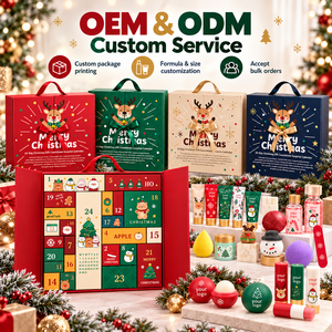 Nouveau kit surprise compte à rebours de 24 jours, routine complète de soins de la peau, cadeau de vacances, boîte de calendrier de l'avent de Noël personnalisable - Product Image 2