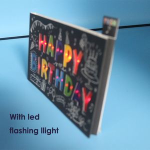 Cartes de vœux musicales lumineuses avec chansons d'<span class=keywords><strong>anniversaire</strong></span>, de mariage et de Noël, cartes <span class=keywords><strong>audio</strong></span> musicales - Product Image 5