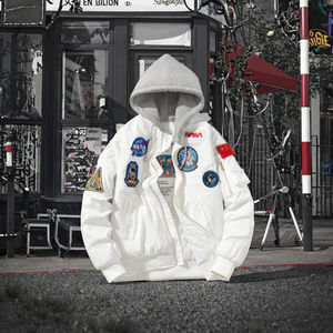 Chaqueta Universitaria Unisex de Pana con Tema Aeroespacial, Piloto Astronauta, Resistente al Viento, Transpirable, Diseño OEM - Product Image 3