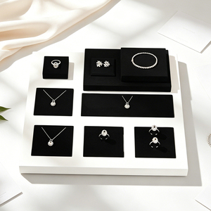 Microfiber Jewellery Display Tray <b>Necklace</b> <b>Ring</b> Bangle Counter Showcase Stand Jewelry Retail Window Prop - Product Image 4