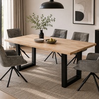 Ensemble de table et de chaises de salle à manger de style nordique minimaliste moderne, table ronde en bois couleur noyer pour la maison