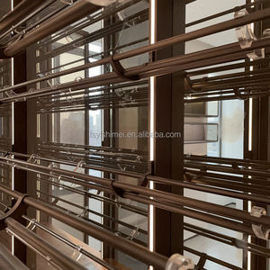 Porte-vin mural de style italien minimaliste moderne de luxe haut de gamme avec éclairage LED pour bar et salon - Product Image 4