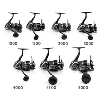 Moulinet de pêche à lancer Black Hawk de marque Ecooda EBH II avec poignée en métal pour pêche en mer