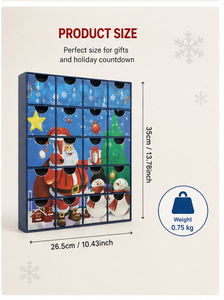 Custom Blue 20 Days Advent <b>Calendar</b> Box with Drawers Rigid Cardboard Santa Puzzle Blind Box Mystery Packaging for Wholesale - Product Image 4