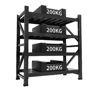 Étagères métalliques réglables <span class=keywords><strong>sans</strong></span> boulons, protection contre la corrosion, unités de rangement pour entrepôt, étagères empilables <span class=keywords><strong>sans</strong></span> boulons, résistantes au froid - Product Image 1