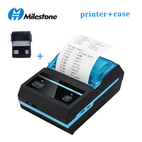 MHT-P5801 Printer Mini Portabel Thermal Printer Mobile 58Mm Printer Penerimaan POS Gigi Biru