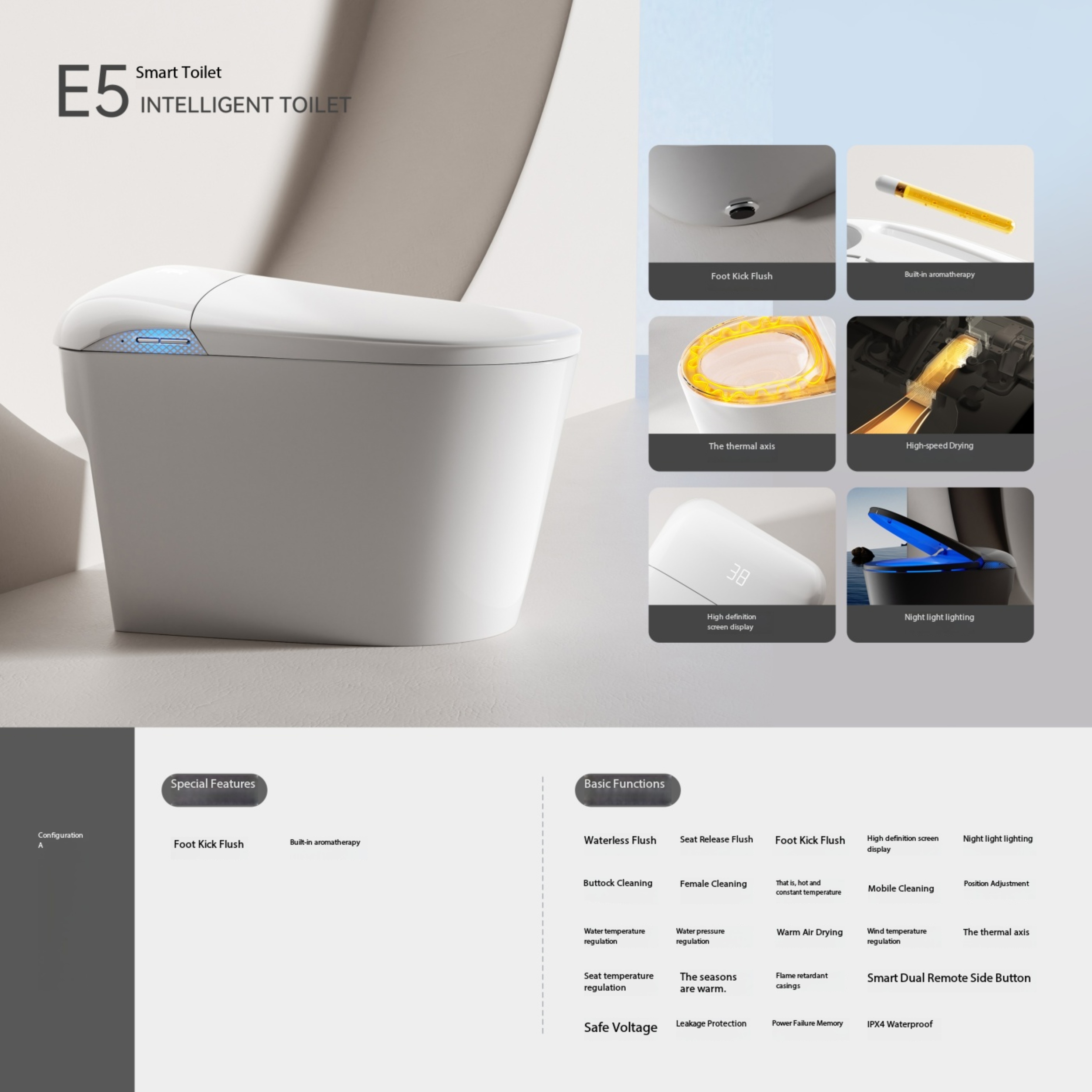 ฟังก์ชันง่าย ไม่มีถังเก็บน้ำ