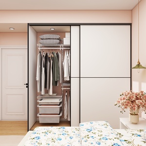 Porta <span class=keywords><strong>Scorrevole</strong></span> Moderna in OSB MDF per <span class=keywords><strong>Armadio</strong></span> da Camera da Letto Design Pieghevole ed Estensibile - Product Image 3