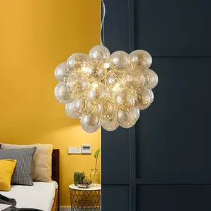 Boule de verre moderne suspendue créative nordique Art déco salon chambre à coucher plafonniers décoratifs d'intérieur <span class=keywords><strong>suspension</strong></span> lampe - Product Image 1