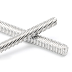 High Quality Zinc Plated Carbon Steel Grade 4.8 Round Head Threaded Studs M4-M36 Metric Sizes DIN975 Nindejin Brand - Product Image 1