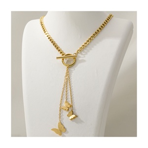 قلادة قابلة للتعديل قلادة Edelstahl Schmuck مجوهرات من الفولاذ المقاوم للصدأ مطلية بالذهب قلادة ذهبية مخصصة للنساء - Product Image 6