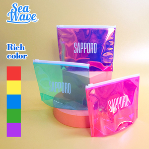 Bolsa de Viaje Transparente Holográfica Impermeable con Cremallera para Maquillaje, de PVC Reciclable, Ideal para Promoción Empresarial, Venta al por Mayor - Product Image 1