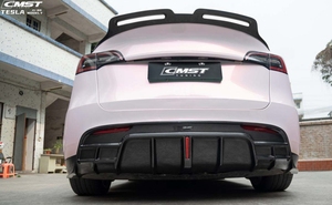 Kit de carrosserie en fibre de carbone CMST diffuseur arrière pour Tesla modèle <span class=keywords><strong>Y</strong></span> mise à niveau CMST Design pièces automobiles authentiques réglage du diffuseur de lèvre arrière - Product Image 6