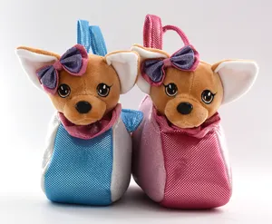 Nuevo diseño 20cm bolsa de perro de peluche perro Chihuahua juguetes para perros
