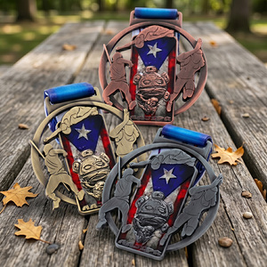 Medalla Personalizada de Fábrica, Metal de Aleación de Zinc, Multideportiva, Fundida a Presión, con Temática de Puerto Rico, Grabado en Relieve 3D, Medallas Huecas con Logotipo Deportivo - Product Image 4