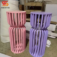 Supports à fleurs en PVC rose, blanc, violet, ou toute autre couleur, socles, piliers, présentoirs pour gâteaux, tables, supports pour baby shower, décorations de montgolfières
