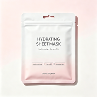 Pochette classique scellée sur trois côtés avec encoche de déchirement sur le dessus, facile à ouvrir pour l'emballage des masques en tissu pour soins quotidiens de la peau
