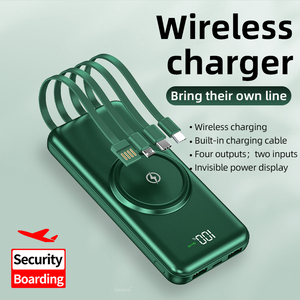 Cargador Inalámbrico de Gran Capacidad de 10000 mAh con Logotipo Personalizado, Carga Rápida, Delgado y Ligero, con Cable - Product Image 6