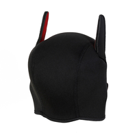 Masque de chien en néoprène pour adultes, jouet sexuel SM, imperméable, noir, amovible, couvrant tout le visage avec oreilles
