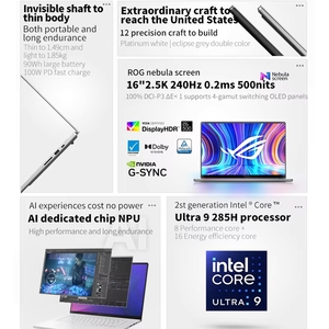 โน้ตบุ๊ก ROG Zephyrus G16 Air ใหม่เอี่ยม สำหรับสำนักงาน ธุรกิจ  รุ่น Ultra 9 285H RTX5060/5070  หน้าจอขนาดนิ้ว  คอมพิวเตอร์สำหรับเล่นเกม - Product Image 3
