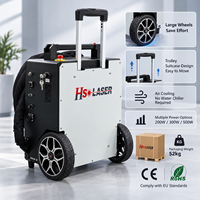 Machine de nettoyage au laser pulsé refroidie par air de 500 W, nettoyeur de rouille au laser pour l'élimination de la peinture, de l'huile et des revêtements sur les surfaces métalliques