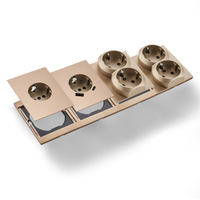 Interruptores y Enchufes de Pared WESA, Enchufe Doble Europeo con USB Tipo C, Enchufe Múltiple para Pared, Combinación Libre, Diseño Moderno y Lujoso