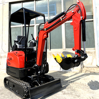 Mini-excavatrice 2100 mm de profondeur de fouille avec rotation latérale, multifonctionnelle, agricole, sur chenilles, modèle 12