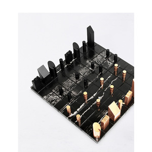 Tablero de <span class=keywords><strong>Ajedrez</strong></span> Moderno de Lujo Ligero en Ónix/Mármol, Adornos de <span class=keywords><strong>Ajedrez</strong></span>, Modelo Creativo <span class=keywords><strong>Minimalista</strong></span> Nórdico para Decoración de Habitaciones de Hotel y Dormitorios - Product Image 4