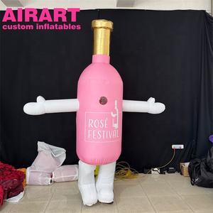 Costume de <span class=keywords><strong>bouteille</strong></span> gonflable rose, décoration publicitaire Costume de <span class=keywords><strong>bouteille</strong></span> de <span class=keywords><strong>champagne</strong></span> gonflable pour costume adulte - Product Image 1
