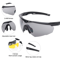Lunettes de soleil tactiques anti-rayures et anti-UV pour hommes, idéales pour la chasse, le tir et les sports de plein air – Vente en gros