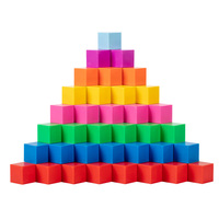 52 pièces de cubes magnétiques de 2 cm, mini blocs de construction multicolores, puzzle 3D éducatif, jouets de construction STEM pour enfants, ensemble de jeu créatif
