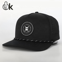 Gorras con agujero cortado con láser para correr deportes bordado 5 paneles gorra de béisbol Snapback deporte Golf sombreros logotipo personalizado para hombres y mujeres