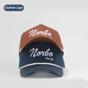 2025 en Stock Retro personalizado 3D bordado logo sombreros de 5 paneles gorras deportivas con estampado de hojaldre Gorras gorra de béisbol de algodón para Unisex - Product Image 3