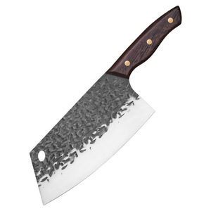 Cuchillo de cocina doméstico, cuchillo de chef forjado para alitas de pollo, cuchillo para rebanar con diseño de martillo de madera, cuchillo afilado de acero inoxidable - Product Image 5