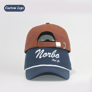 2025 en Stock Retro personalizado 3D bordado logo sombreros de 5 paneles gorras deportivas con estampado de hojaldre Gorras gorra de béisbol de algodón para Unisex - Product Image 5