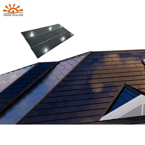 Nuevo producto Paneles recubiertos de color Tejas de techo de metal solar Tejas de techo de panel solar