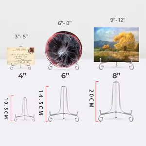 6 inch có thể gập lại tấm chủ đứng hình ảnh khung đứng sắt đen Giá vẽ đứng Rack hiển thị cho hình ảnh trang trí nội thất máy tính bảng Tabletop - Product Image 4