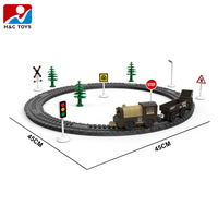 35 pièces de train électrique miniature avec rails circulaires, jouets de train avec lumières, rails de train pour enfants