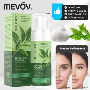 Gel <span class=keywords><strong>Limpiador</strong></span> <span class=keywords><strong>Facial</strong></span> Vegano de Aceite de Árbol de Té de Marca Blanca, Limpieza Profunda, Control de Grasa y Limpieza de Poros - Product Image 1