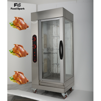 Four Rotatif Gaz/Électrique à Porte Unique pour Rôtir Porc, Canard, Poulet, Poisson – Rôtissoire Fumoir Gril Professionnel pour Viande et Saucisses