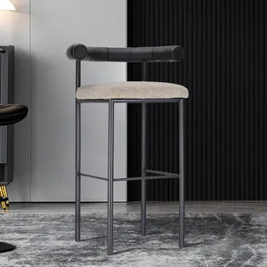 Set di mobili da Bar per ristorante Morden Design struttura in ferro sgabello da bar alto sedia bar usa mobili commerciali