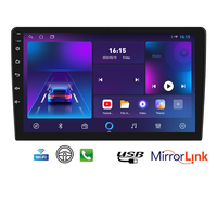 Radio para Auto Android KZS TS18 de 9/10 Pulgadas, Reproductor de DVD con Navegación GPS 2.5D, Bluetooth, WIFI, Mirror Link, Estéreo para Auto de 2 Din