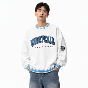 เสื้อสเวตเชิ้ตคอกลมทรงโอเวอร์ไซส์สำหรับผู้ชาย ผ้าคอตตอนผสม เหมาะสำหรับสตรีทแวร์ - Product Image 2