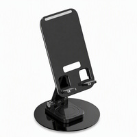 Support universel portable pour téléphone et tablette, support de bureau avec joint d'amortissement en ABS, clip en métal et plastique, support de logo personnalisé Pro