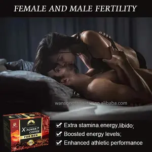 Man X Power Energy Coffee Dietary Supplement Men's Kidney Maca Coffee Instant Black Private Label Male Vitality Coffee
